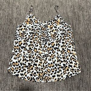 Aritzia Babaton Satin Cheetah Print Tank Top